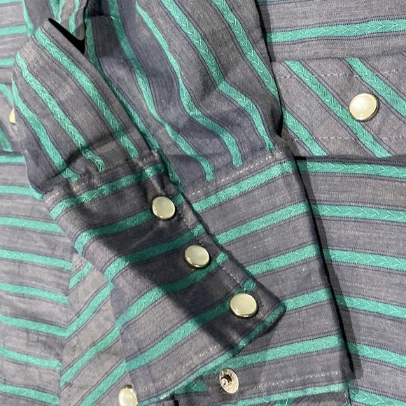 Vintage Ranchwear Pearl Snap Cowboy Rockabilly Button Down Top Shirt - Picture 5 of 7